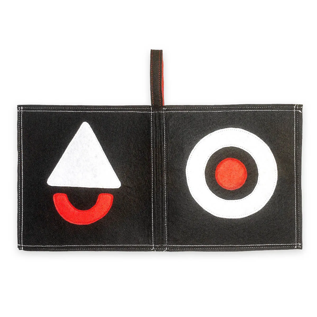 Formas geométricas en blanco, negro y rojo - imagen 3